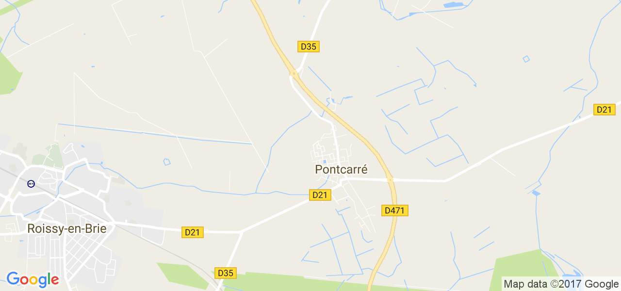 map de la ville de Pontcarré