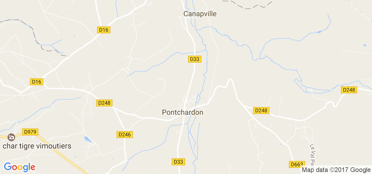 map de la ville de Pontchardon