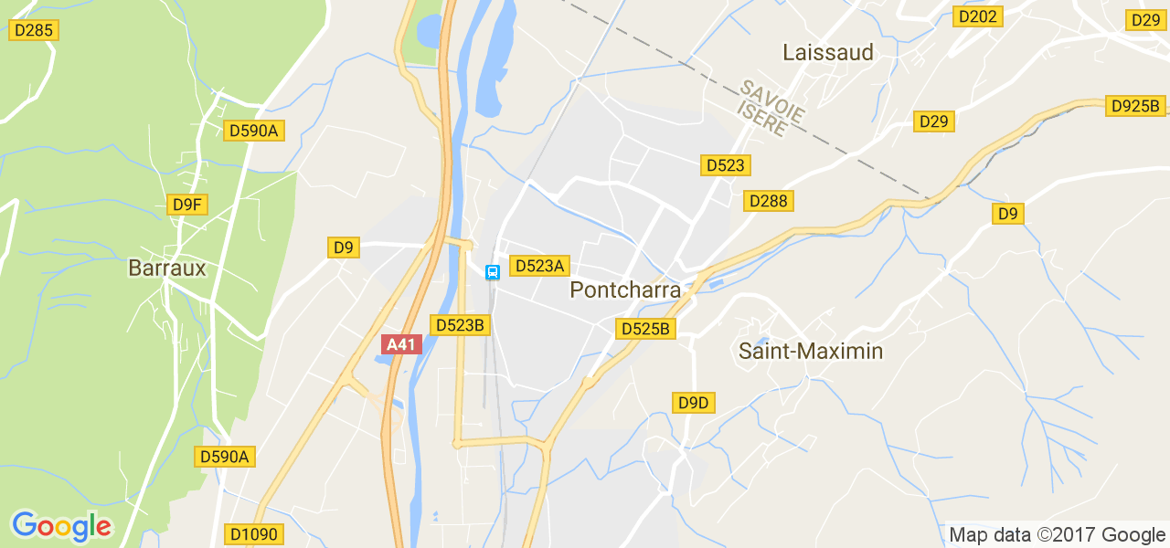 map de la ville de Pontcharra