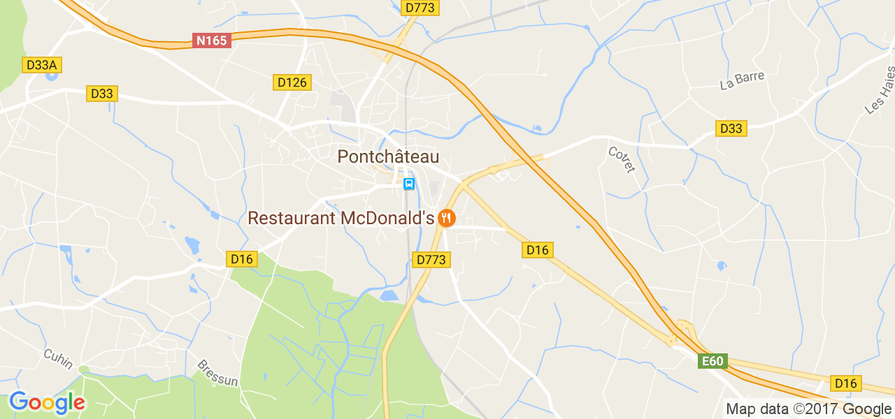 map de la ville de Pontchâteau