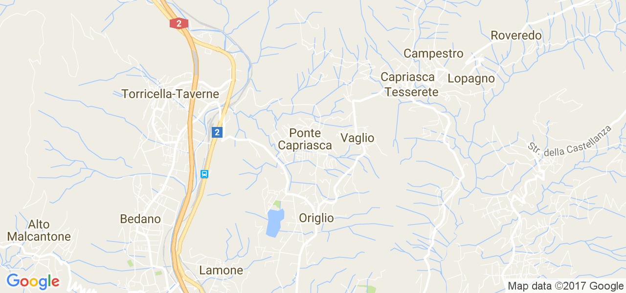 map de la ville de Ponte Capriasca