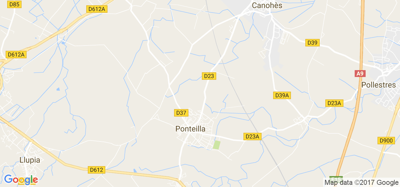 map de la ville de Ponteilla