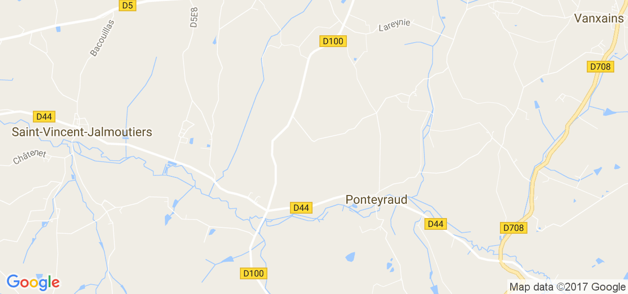 map de la ville de Ponteyraud