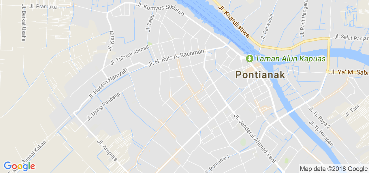 map of the city of Pontianak