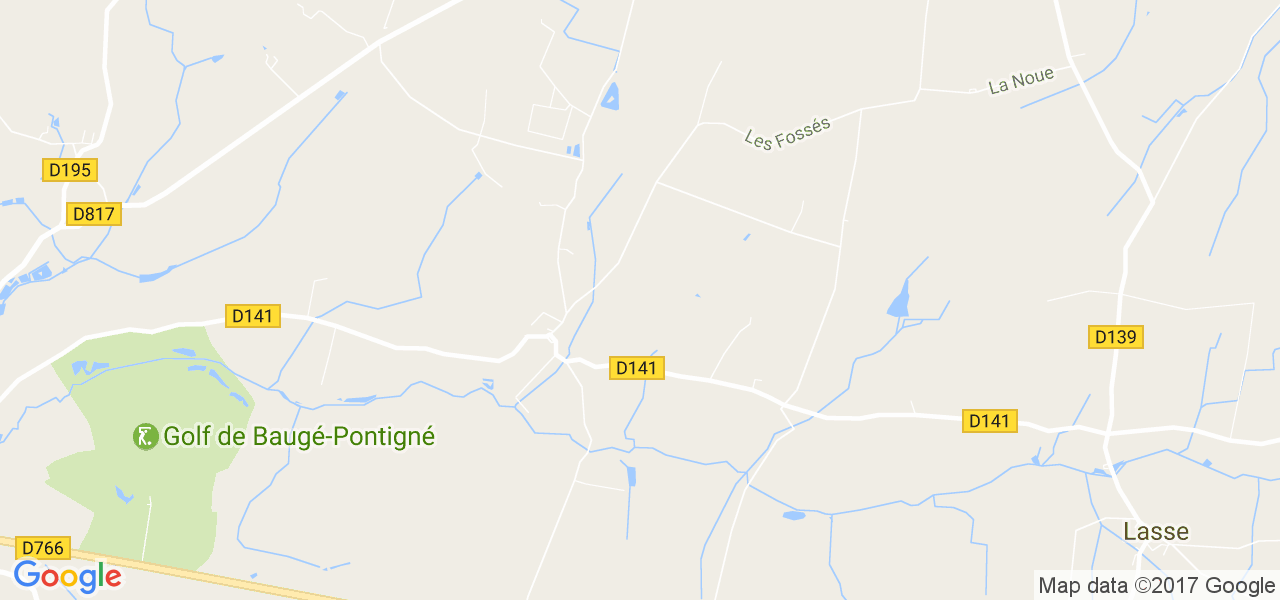 map de la ville de Pontigné