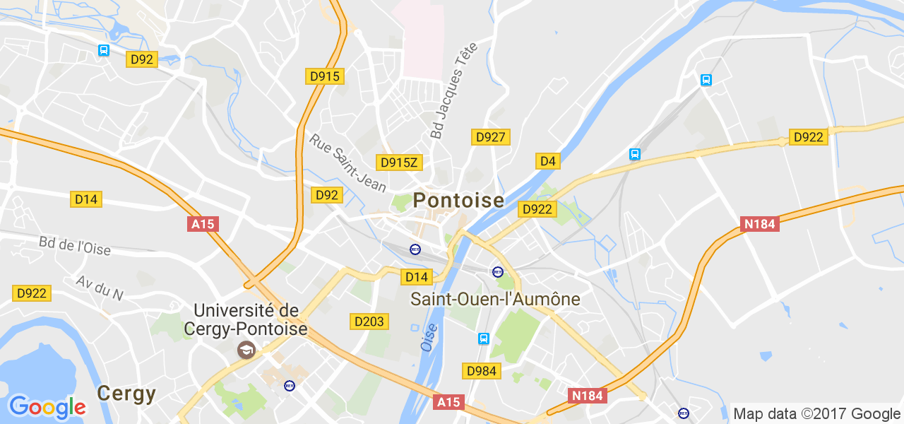 map de la ville de Pontoise