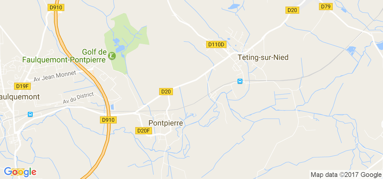 map de la ville de Pontpierre