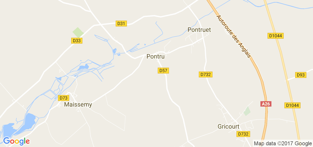 map de la ville de Pontru