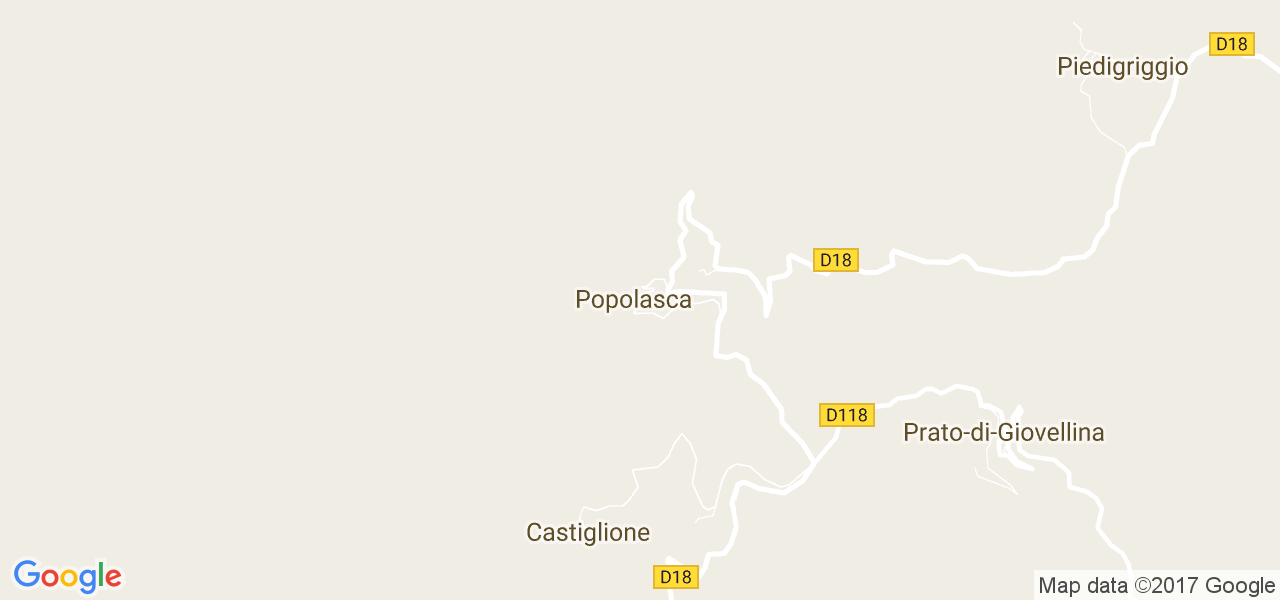 map de la ville de Popolasca