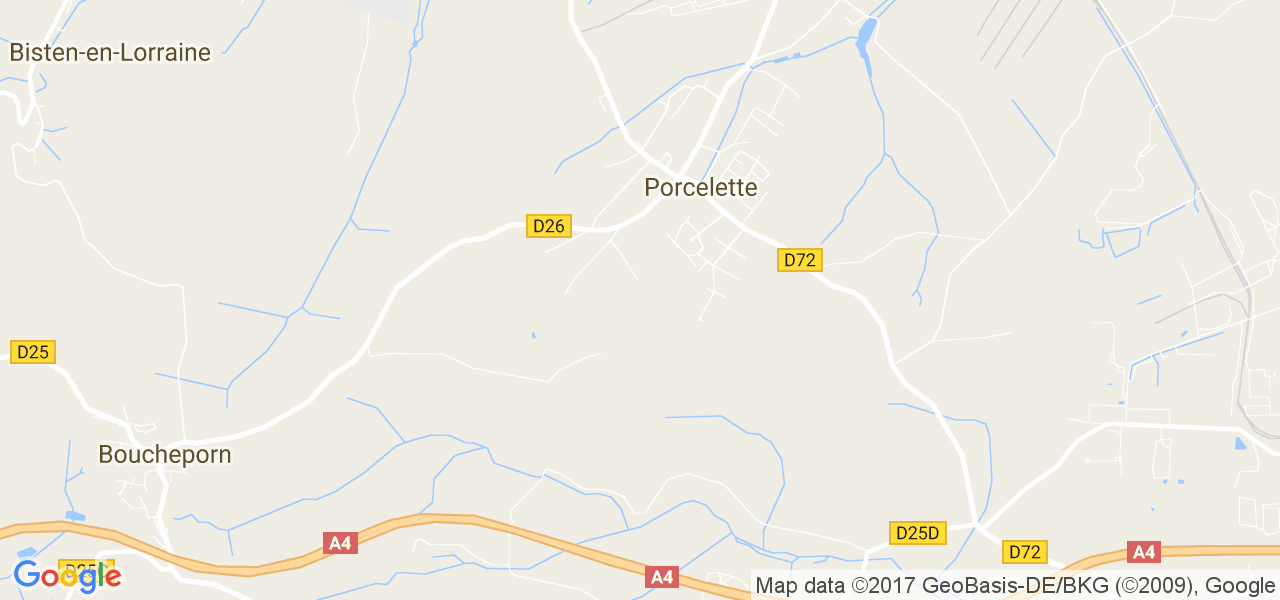 map de la ville de Porcelette