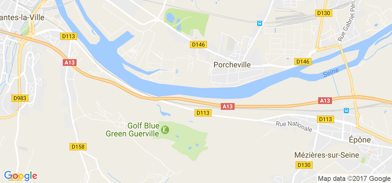 map de la ville de Porcheville