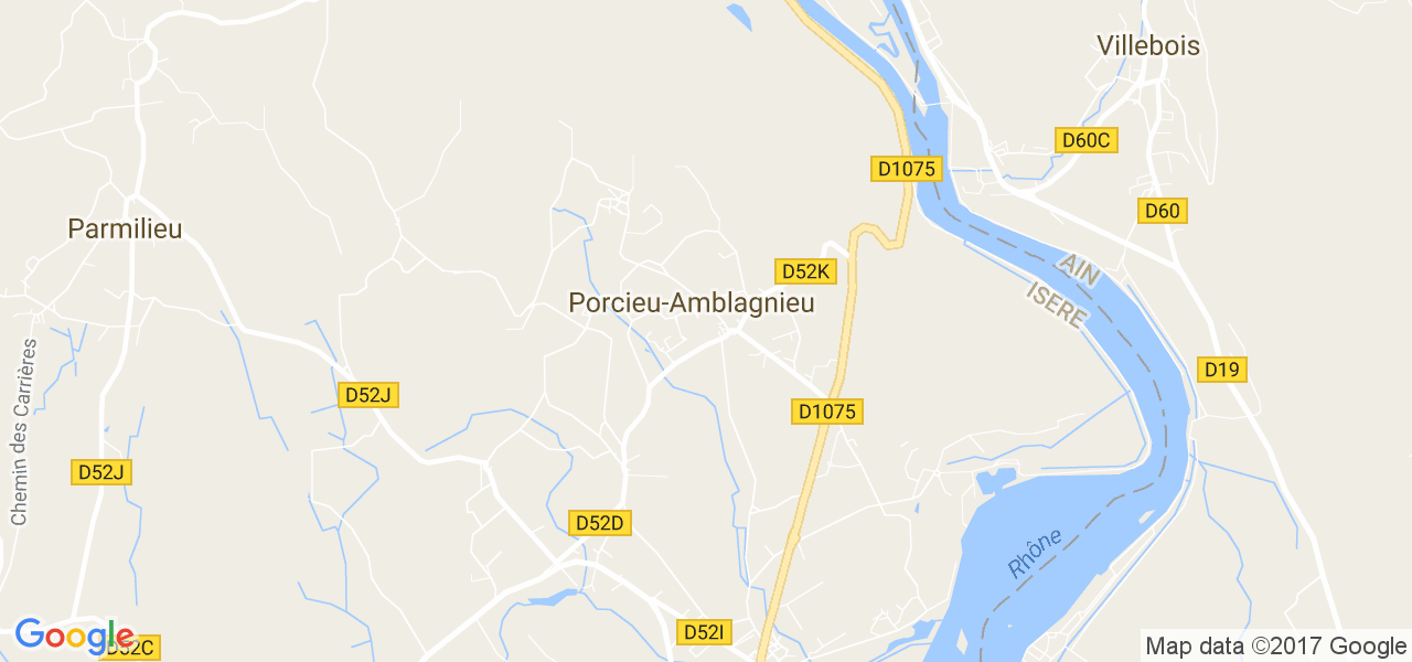 map de la ville de Porcieu-Amblagnieu