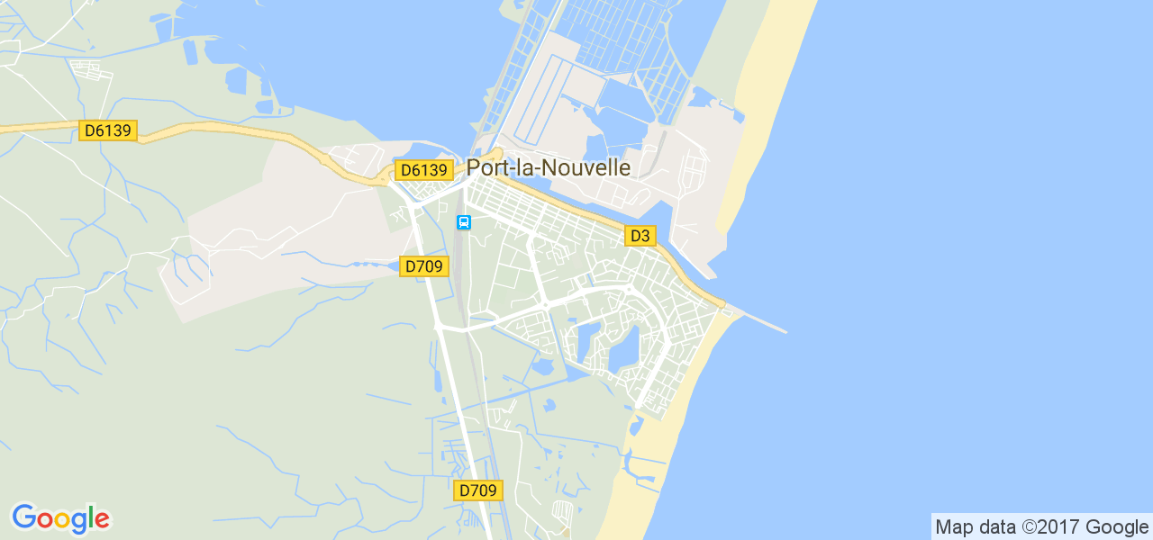 map de la ville de Port-la-Nouvelle