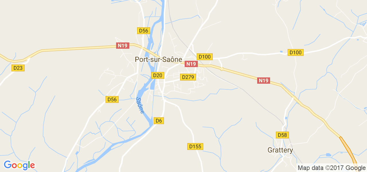 map de la ville de Port-sur-Saône