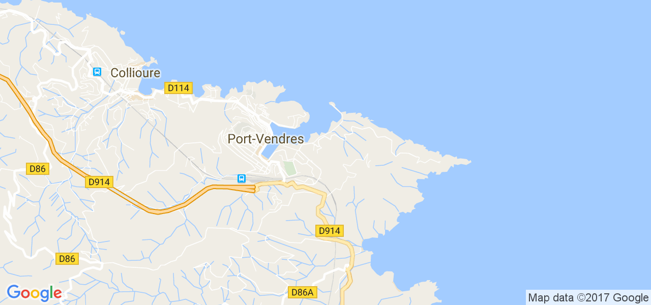 map de la ville de Port-Vendres