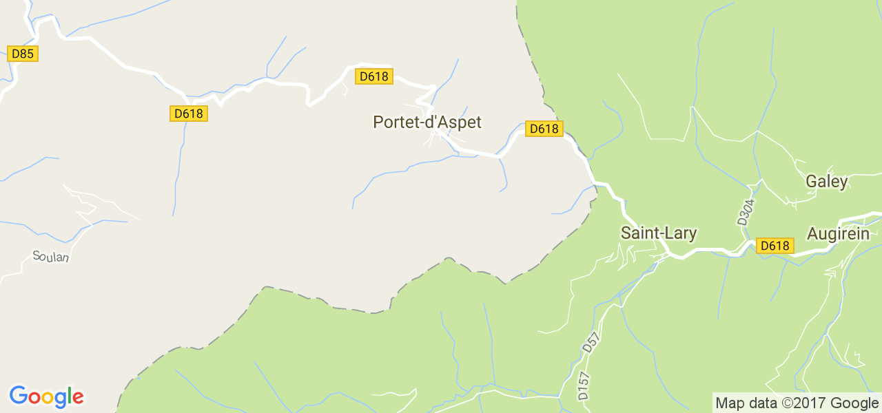 map de la ville de Portet-d'Aspet