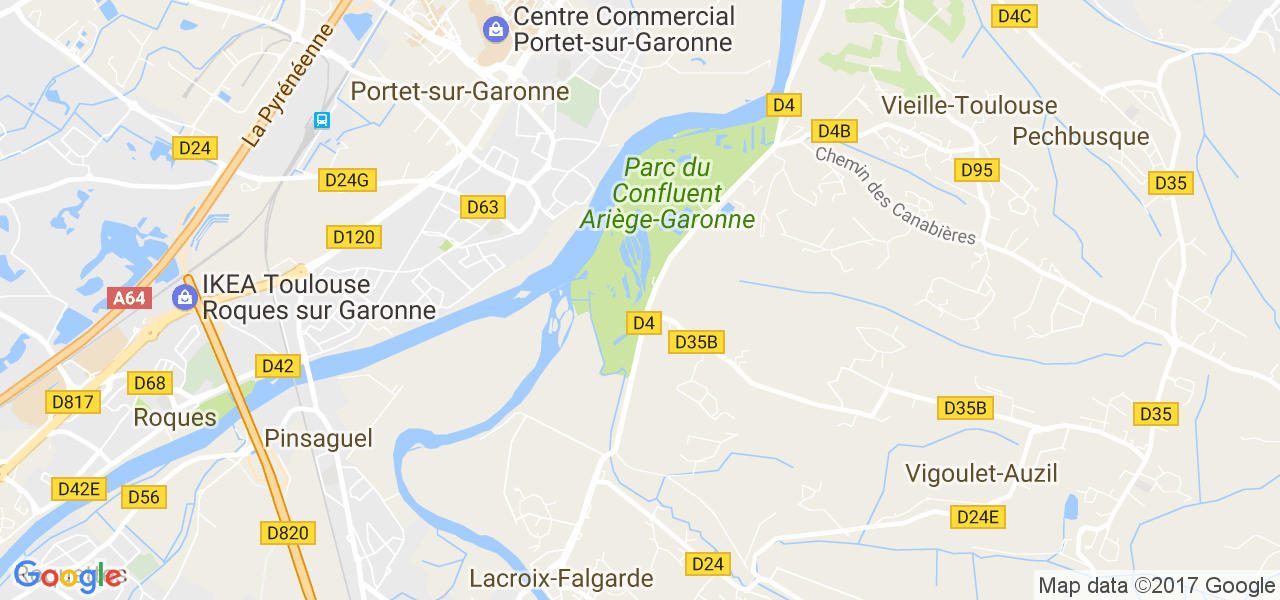 map de la ville de Portet-sur-Garonne