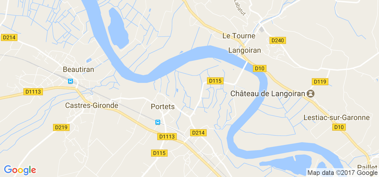 map de la ville de Portets