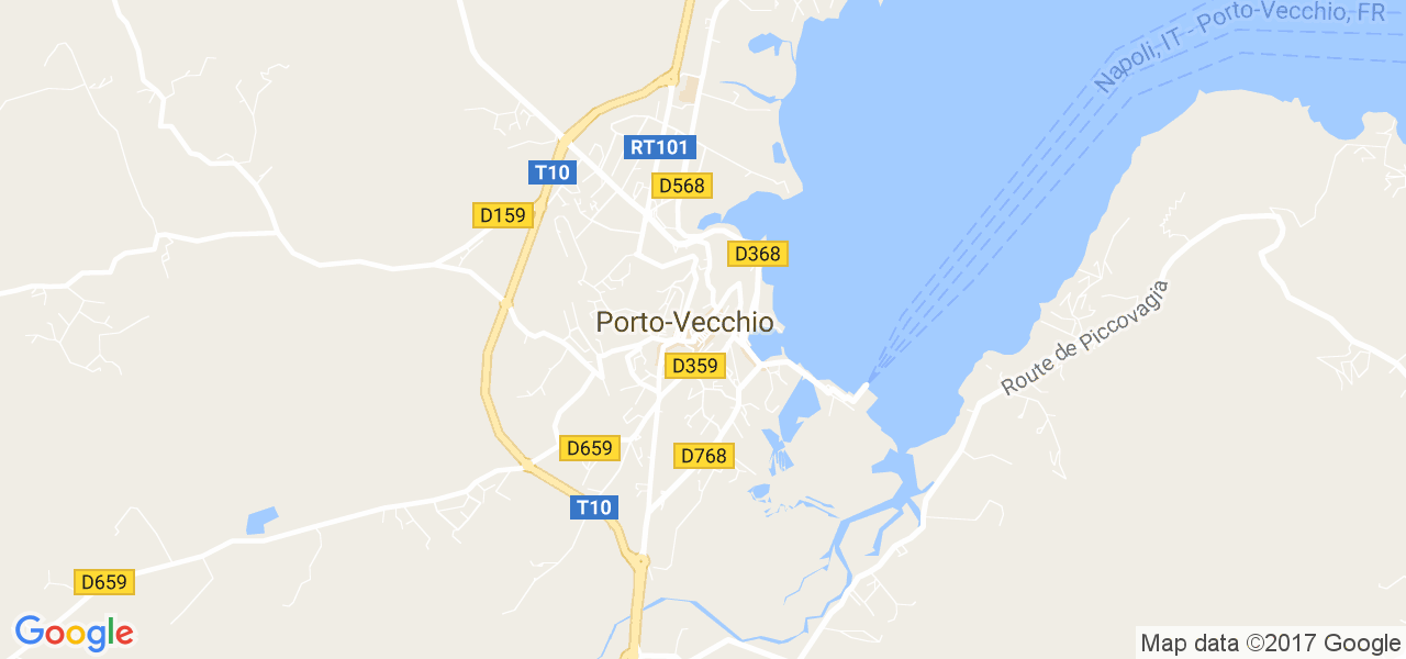 map de la ville de Porto-Vecchio