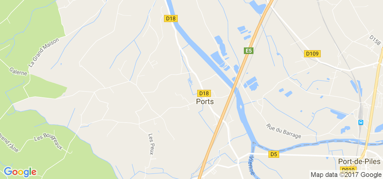 map de la ville de Ports