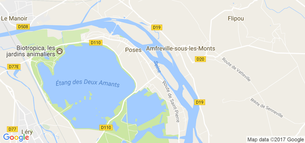 map de la ville de Poses