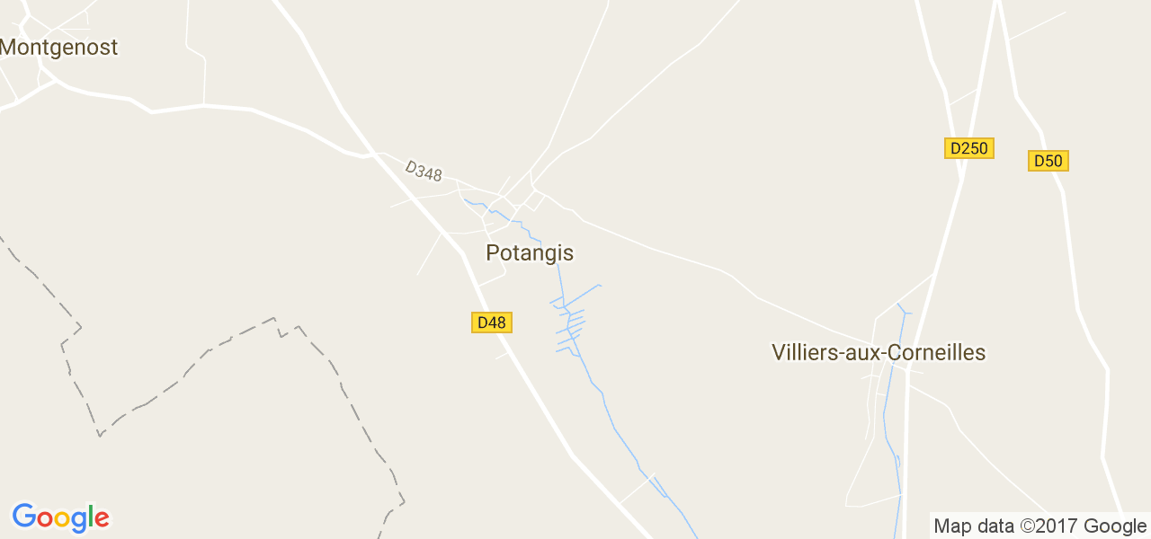 map de la ville de Potangis