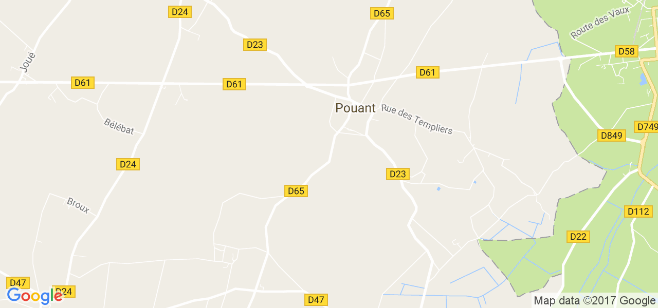 map de la ville de Pouant