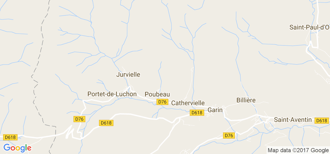 map de la ville de Poubeau