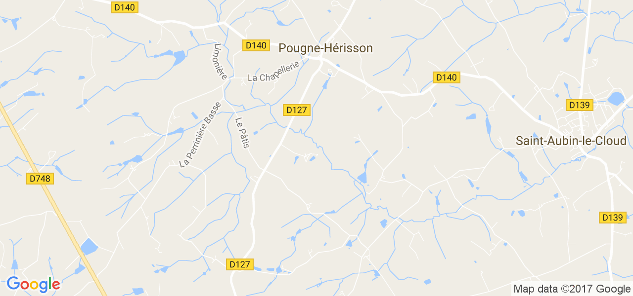 map de la ville de Pougne-Hérisson