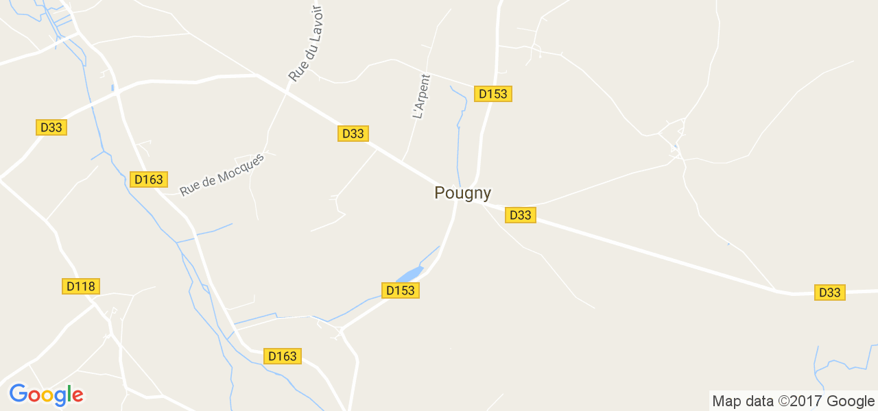 map de la ville de Pougny