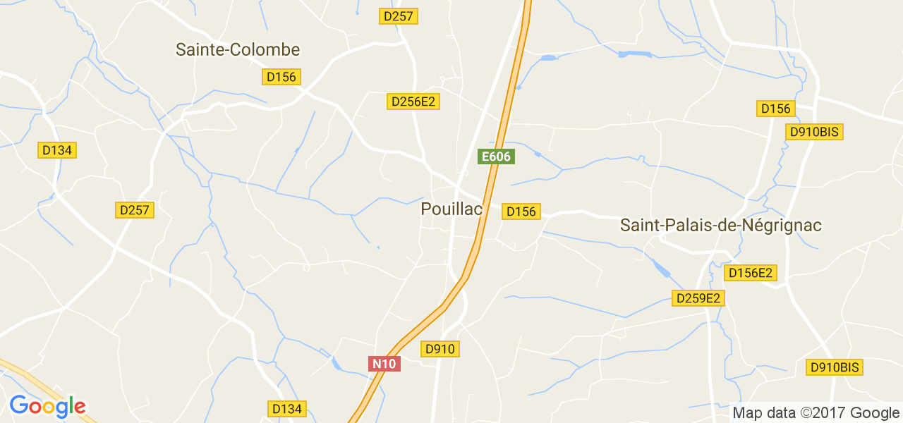 map de la ville de Pouillac