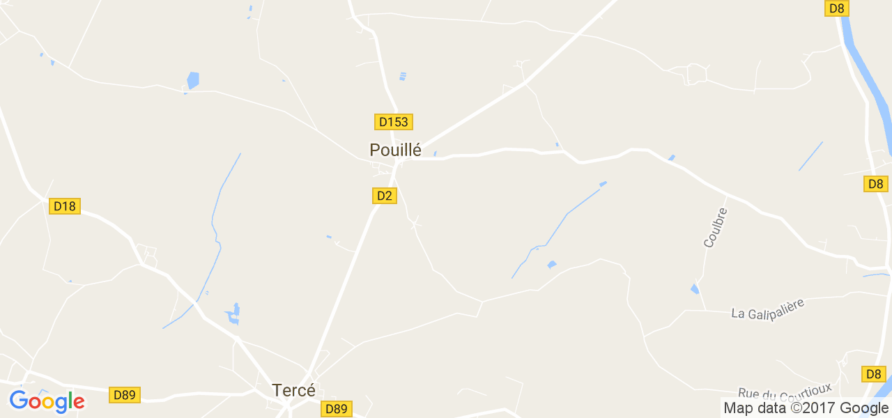 map de la ville de Pouillé