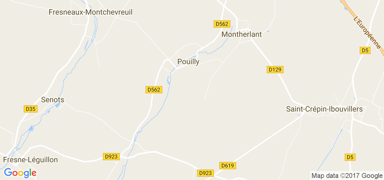 map de la ville de Pouilly
