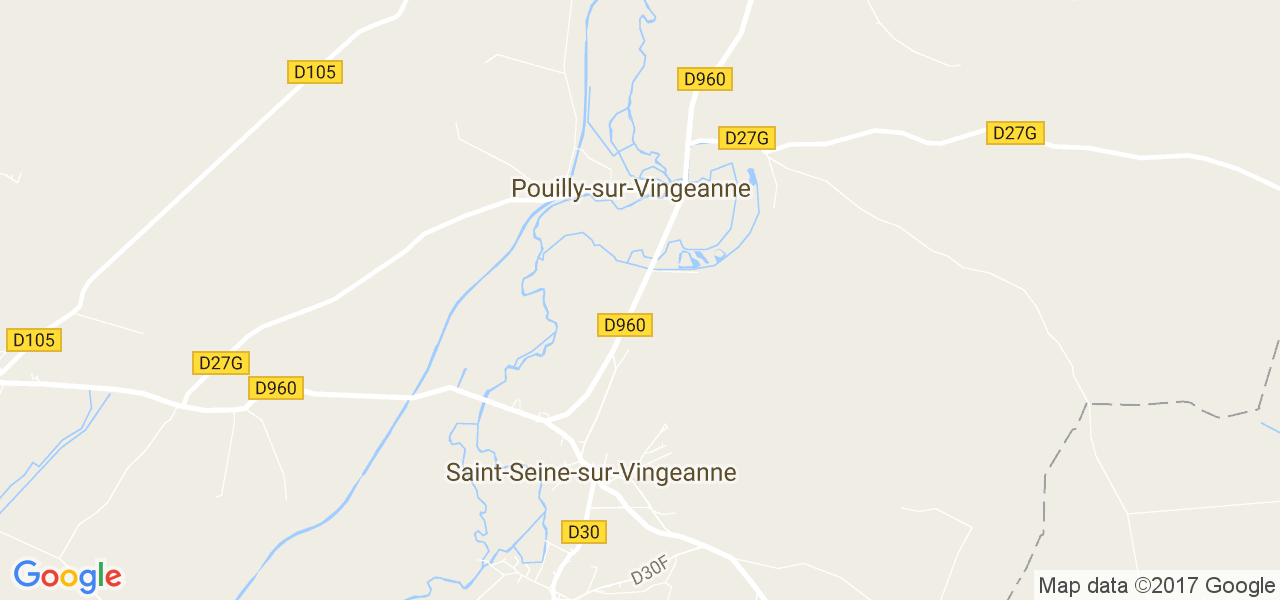 map de la ville de Pouilly-sur-Vingeanne