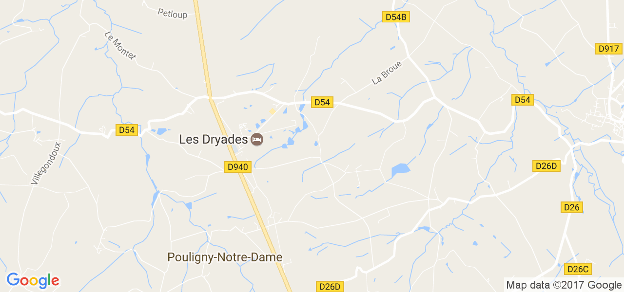 map de la ville de Pouligny-Notre-Dame