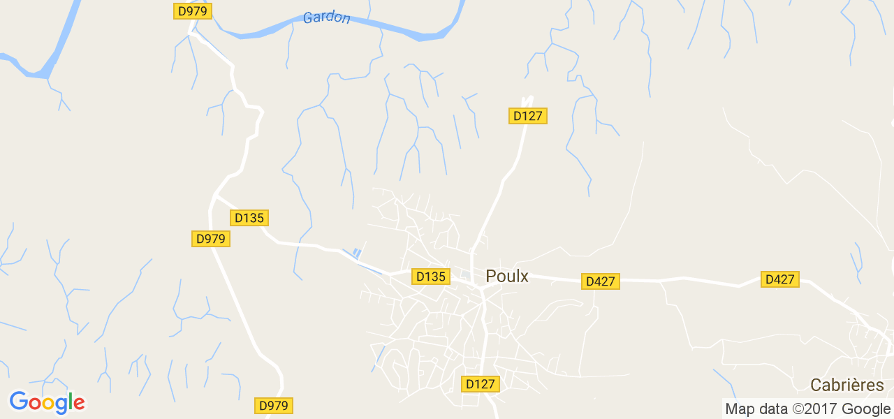 map de la ville de Poulx