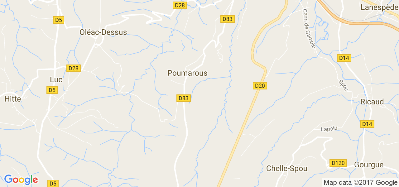 map de la ville de Poumarous