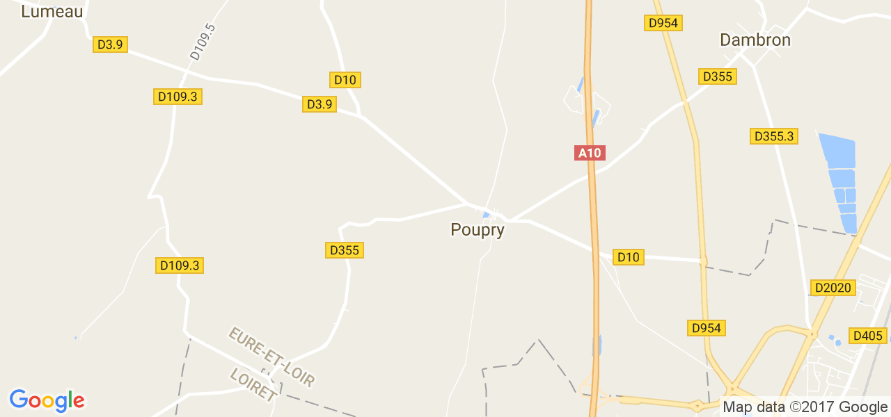 map de la ville de Poupry