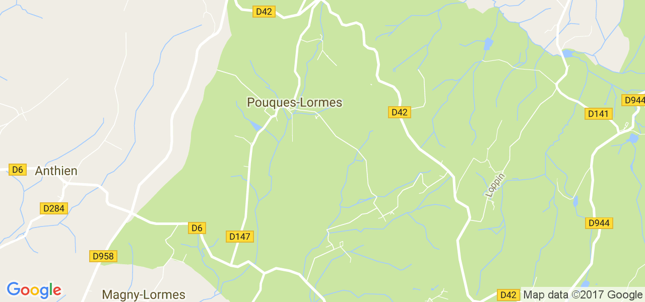 map de la ville de Pouques-Lormes