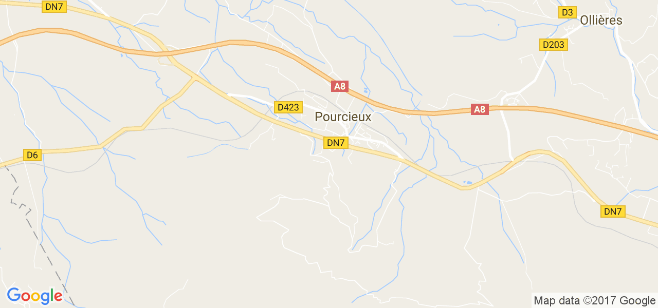 map de la ville de Pourcieux