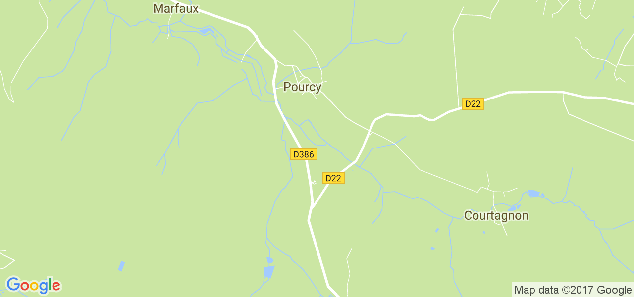 map de la ville de Pourcy