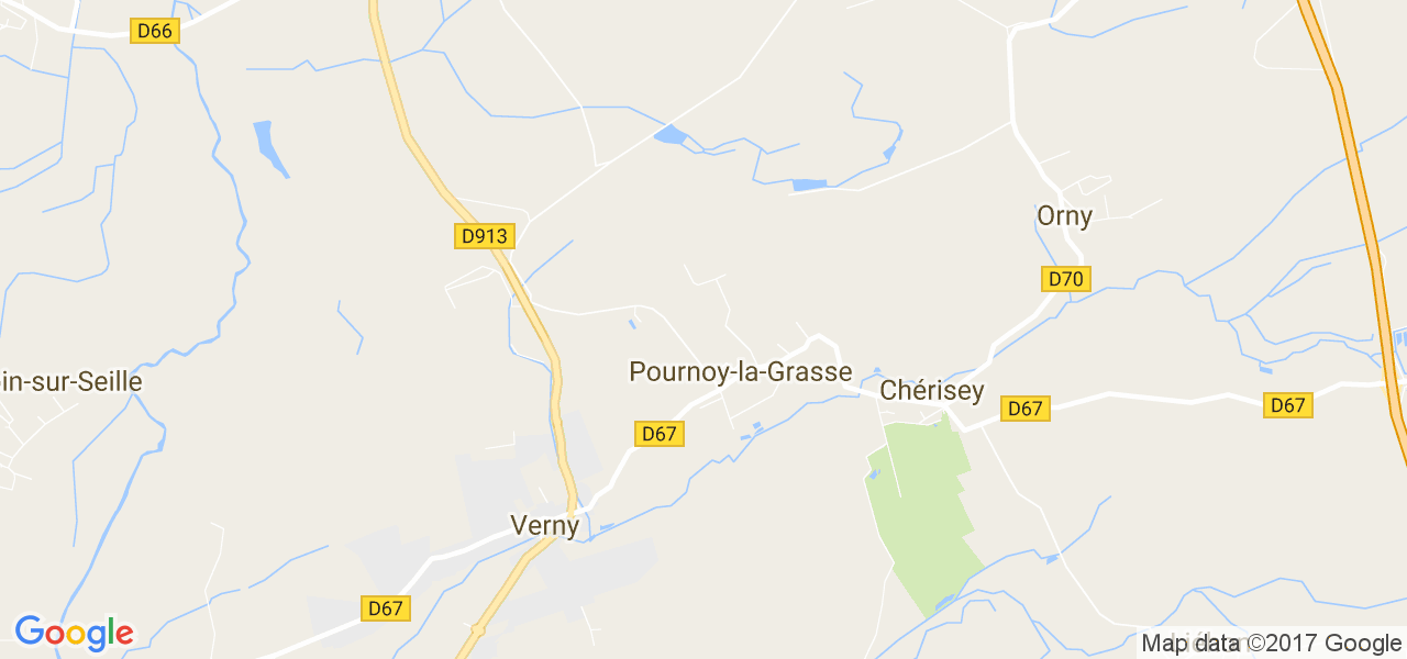 map de la ville de Pournoy-la-Grasse