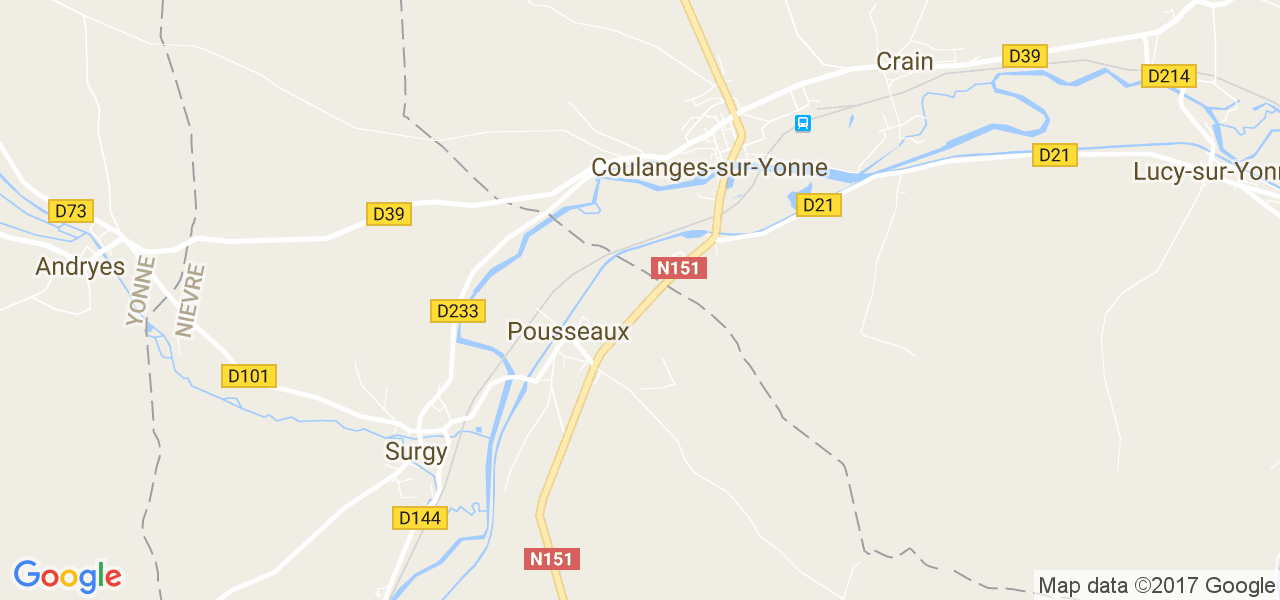 map de la ville de Pousseaux