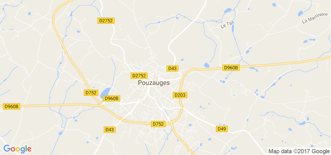 map de la ville de Pouzauges