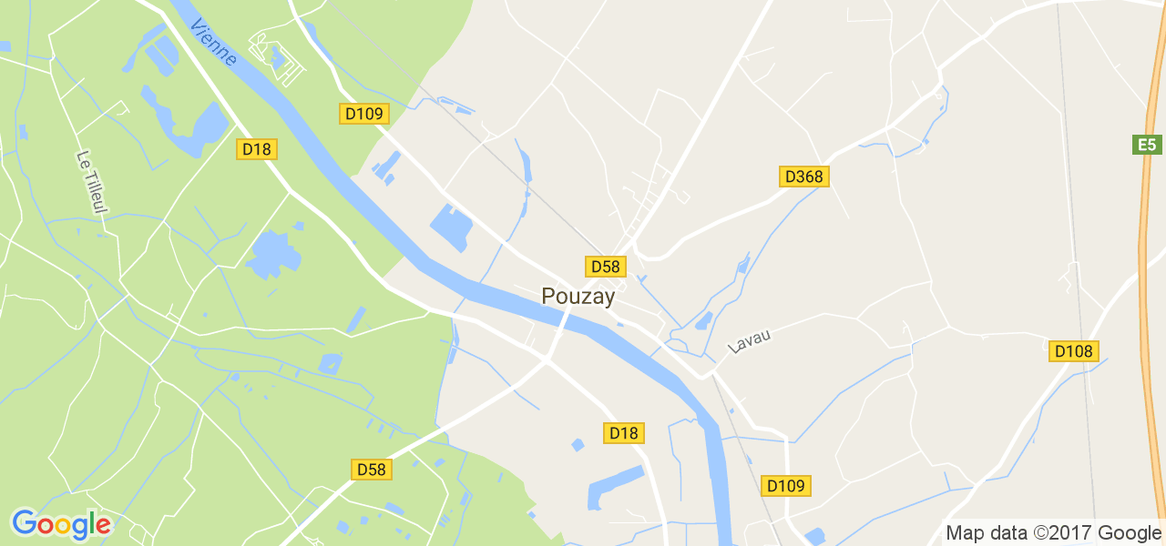 map de la ville de Pouzay