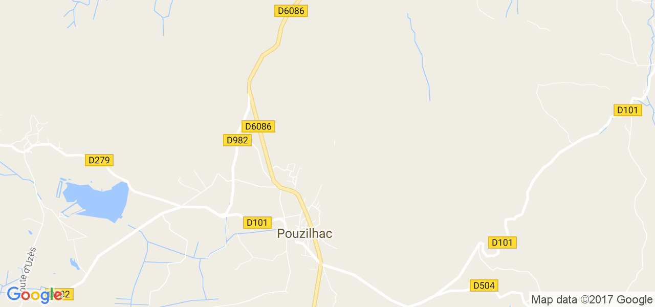 map de la ville de Pouzilhac