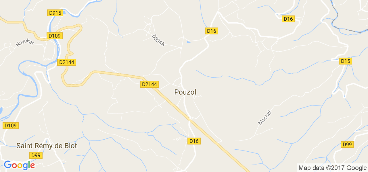 map de la ville de Pouzol