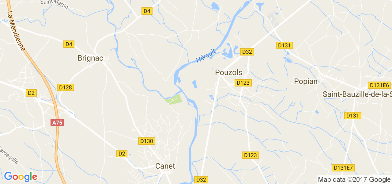 map de la ville de Pouzols