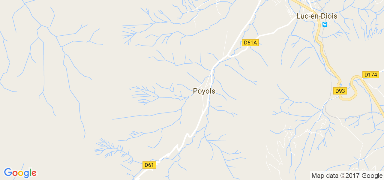 map de la ville de Poyols