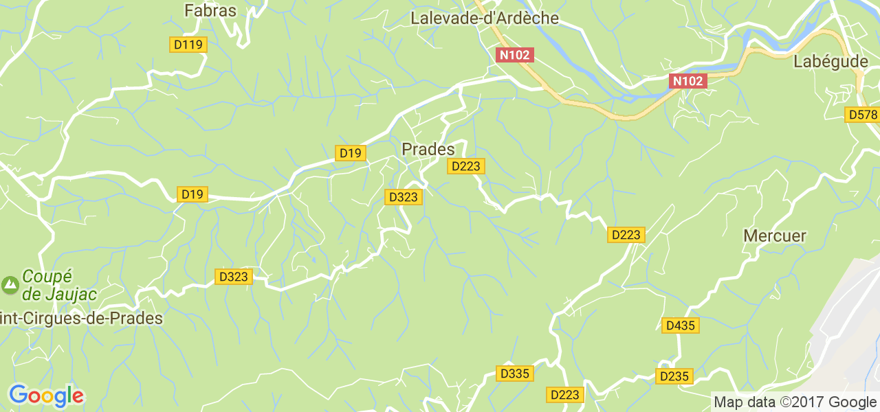 map de la ville de Prades